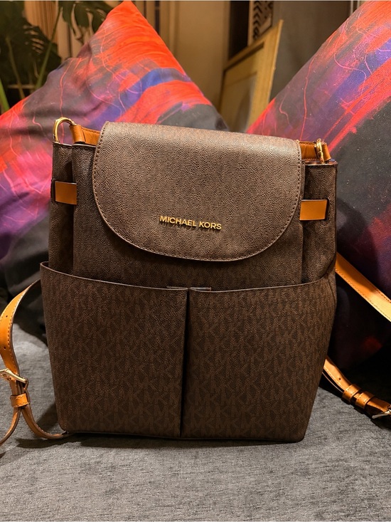 ✨Michael Kors Bedford Small Backpack Signature MK Monogram Gold Hardware✨ main image 5